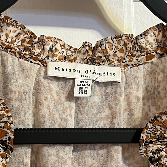 #155 MAISON D'AMELIE SPARKLE ABSTRACT TANK TOP BLOUSE SIZE MEDIUM - Picture 6 of 8